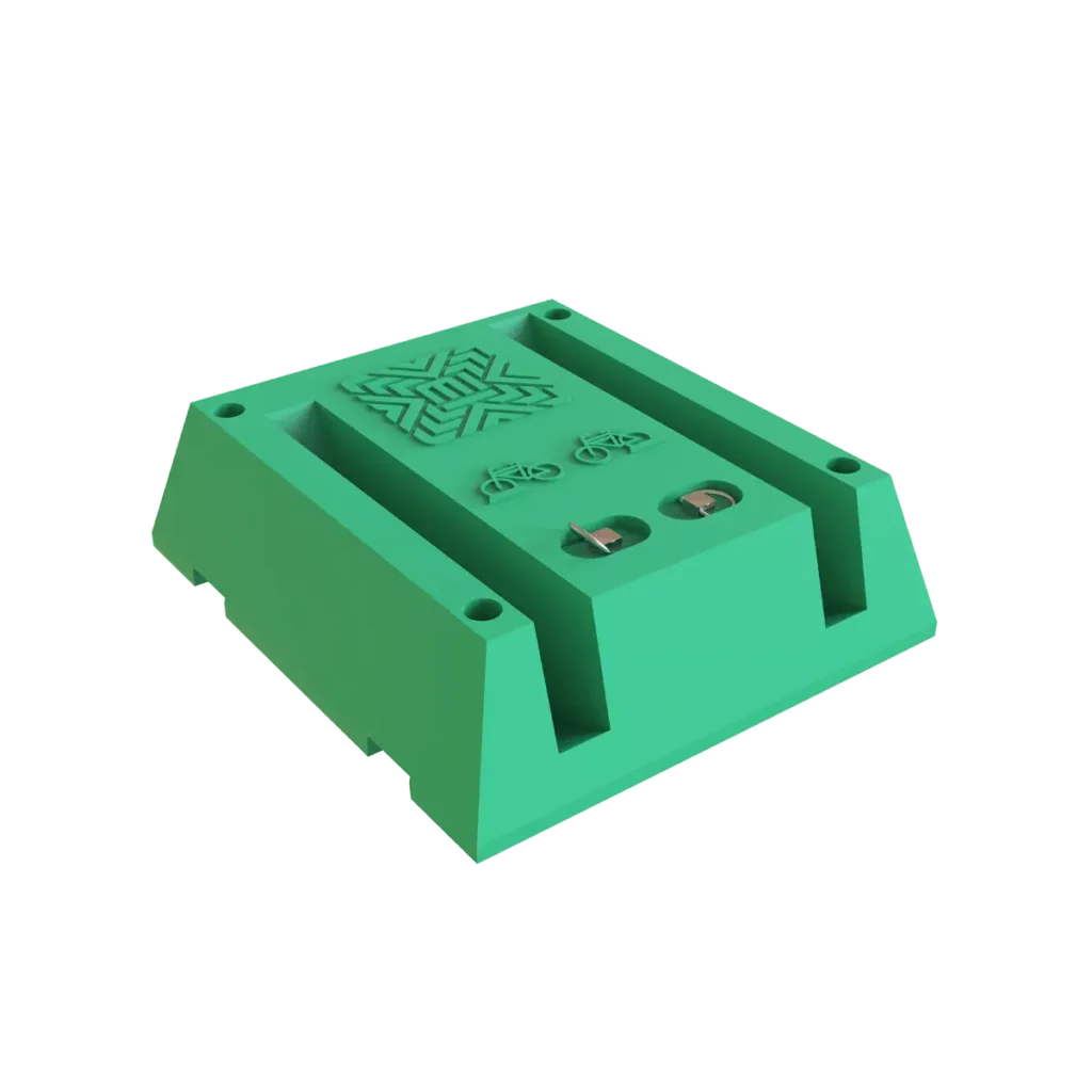 El Bici Estacionamiento Dual optimiza espacio y brinda un parqueo seguro en parques, camellones, unidades habitacionales o donde se requiera.